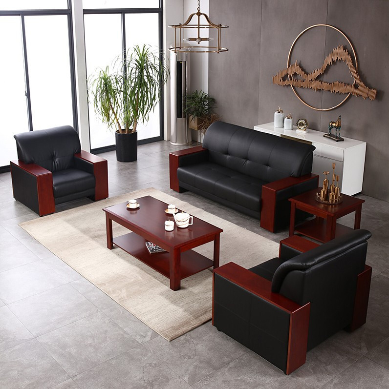 5-Seater Mahogany office sofa - Image 4