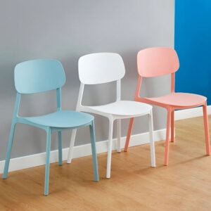 Modern retro stackable plastic chair