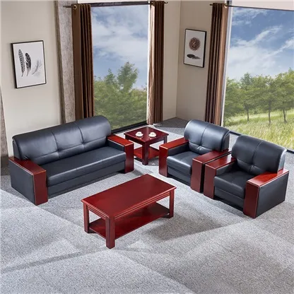 Leather 5-Seater Office Sofa - Image 5