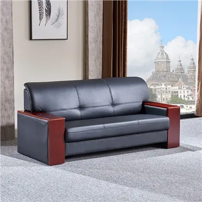 Leather 5-Seater Office Sofa - Image 4