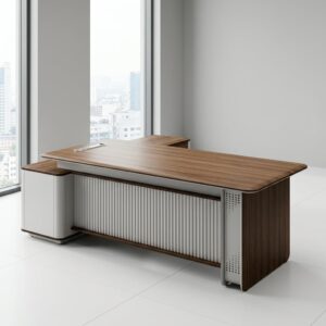 2M Director L-Shape Executive Desk with Side Unit